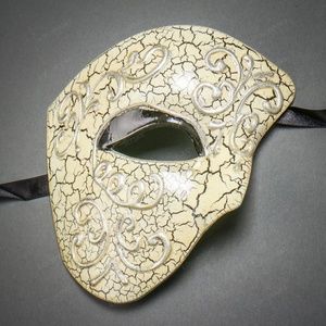 Phantom of Opera Crackle Venetian Half Face Masquerade Ball Party Face Mask